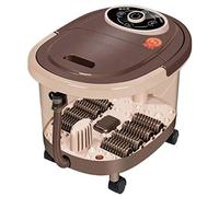 Masseur de bain chauffant pour les pieds avec massage Shiatsu et rouleau - Température réglable, minuterie, thérapie par lumière rouge et pierre de pédicure