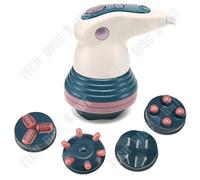 Masseur De Chauffage Infrarouge Électrique Tenu Dans La Main Pousse La Grosse Machine De Massage Avec 4 Têtes Remplaçables