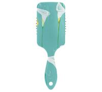 Masseur de cheveux antistatique chic Calla Lily Turquoise Fleurs Brosse pour cheveux clairsemés avec poignée ergonomique cepillo para definir rizos
