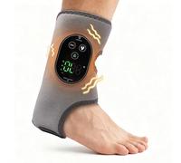 Masseur de cheville et de pied rechargeable avec 6 niveaux de chaleur et 3 modes de vibration ainsi qu'une minuterie réglable pour détendre les chevilles, la plante des pieds et les mollets