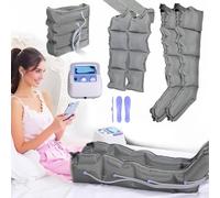 Masseur De Compression D'air Électrique À 6/4 Cavités Pressothérapie Jambe Masseur Bottes De Compression Machine Favoriser La Circulation Sanguine (2legs+2arms+waist, 4 Cavity)