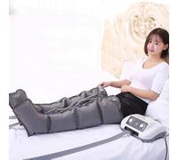 Masseur De Compression D'air Électrique À 6 Cavités Bottes Pressothérapie Jambes et Ventre et Bras, Drainage Lymphatique Jambes et Pieds Soulagement de la Fatigue (Grey Leg Massager, 4 Cavity)