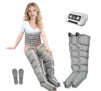 Masseur de compression d'air pour jambes Widppsopt avec 6 chambres : pressothérapie et drainage lymphatique pour améliorer la circulation, soulager la douleur et le lymphœdème.