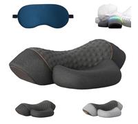 Masseur de cou 3 en 1 FisioRest, oreiller de massage de cou Artuvate, nouveau design ergonomique 2025, masseur de cou et de dos, oreiller d'épaule et cervical avec chaleur et traction (Noir)
