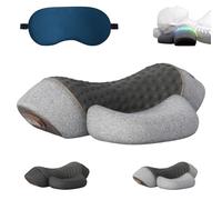 Masseur de cou 3 en 1 FisioRest, oreiller de massage de cou Artuvate, nouveau design ergonomique 2025, masseur de cou et de dos, oreiller d'épaule et cervical avec chaleur et traction (Gris)