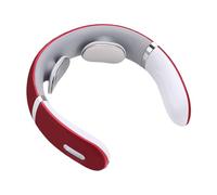 Masseur de cou avec chaleur - Design ergonomique profilé, nœuds de massage, niveaux d'intensité réglables, housse en tissu doux, amélioration de la relaxation portable | Aide au bien-être à do