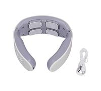 Masseur de Cou Avec Chaleur, Masseur Électrique À Compresse Chaude pour Épaule, Masseur Cervical À 6 Modes Avec 4 Têtes de Massage pour Soulager la Douleur(47cm-Blanc)