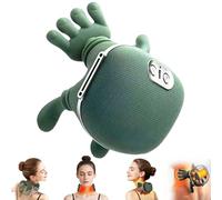 Masseur de cou avec mains, masseur Shiatsu chauffant bionique pour le cou et le dos, massage électrique 4D portable sans fil avec fonction de chaleur de simulation de main humaine pour la relaxation