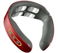 Masseur de cou avec thérapie par la chaleur et la lumière rouge, 4 nœuds rotatifs pour Shiatsu des tissus profonds, design ergonomique en forme de U, soulagement électrique portable de la douleur