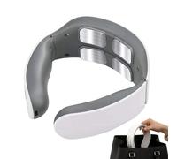 Masseur de cou électrique - Masseur cervical 6 modes | Outil de massage sans fil rechargeable, massage par impulsion EMS avec chaleur pour soulager la fatigue musculaire, hommes, femmes et adultes