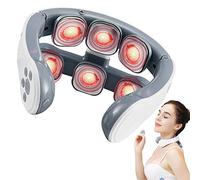 Masseur De Cou Intelligent Avec Télécommande, 6 Modes, 15 Niveau D'intensité, Chaleur De Compression Chaude Masseur Cervical De Tissu Profond Pour Détendre La Douleur Musculaire