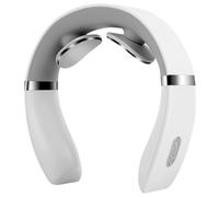 Masseur de cou, masseur de cou sans fil avec chaleur 10 modes et 16 niveaux douleur vocale électrique épaule portable pour