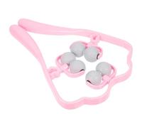 Masseur de Cou Portatif à Six Billes en Abs, Rose | Outil Manuel Simple, Poignées Flexibles, Ciblage des Points de Tension, pour Pause Bureau et Voiture