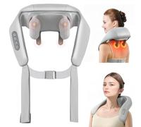 Masseur de cou pour douleurs cervicales, masseur shiatsu sans fil du dos et des épaules avec chaleur, massage musculaire 6D pour la maison, la voiture, le bureau