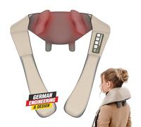 Masseur de cou professionnel DONNERBERG® The Original Proneck Market Innovation avec appareil de massage beige chaud, batterie de marque sans fil, garantie de 7 ans sur le moteur Donnerberg Power