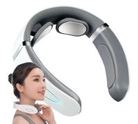 Masseur de cou sans fil avec chaleur, masseur de cou avec chaleur - masseur cervical chauffé, détendeur de cou ergonomique avec 9 vitesses et 6 modes pour usage domestique