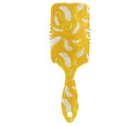 Masseur de cuir chevelu blanc doux avec plumes conçu pour les cheveux longs avec poignée ergonomique cepillo para cabello de mujer