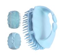 Masseur de cuir chevelu - Brosse à récurer pour tête de douche | Shampooing en silicone | Peigne exfoliant à pellicules avec poils en silicone flexibles pour cheveux longs et épais bouclés avec