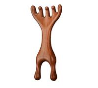 Masseur De Cuir Chevelu En Bois De Santal - Grattoir Nasal En Bois De Cerf, Peigne De Massage Tendance En Bois De Santal | Peigne Antistatique Portatif En Bois De Santal Pour Le Soin Des Cheveux, Peig
