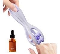 Masseur de doigts à double rangée - Rouleau à main 16 x 3,6 cm, anneaux de pression en silicone, outil de thérapie par acupression manuelle avec système de rotation fluide | Dispositif de soulagement