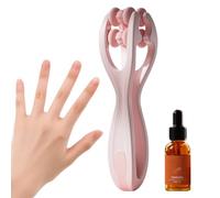 Masseur de doigts - Outil à rouleau 16 x 3,6 cm, anneaux de massage en silicone ABS, appareil de thérapie portable à double rangée avec poignée ergonomique | Exerciseur de main portable pour la
