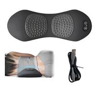 Masseur de dos 3 en 1 - Produits de confort avec traction, vibration et chaleur, coussin d'acupression chauffant pour cou/épaules/bas du dos, soin de la colonne vertébrale, masseur du dos silencieux