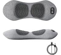 Masseur de dos électrique avec traction, vibrations et chaleur - Traitement triple fusion réglable for les douleurs chroniques du dos et du cou(gris)