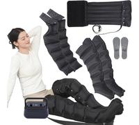Masseur de drainage lymphatique, machine de massage électrique de compression d'air pour la douleur et la circulation, bottes de récupération à 6 cavités, compression de circulation, fonction de