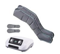 Masseur de drainage lymphatique, système de récupération avec bottes de compression d'air de pressothérapie à 6 chambres, 8 niveaux de pression et fonction de minuterie, compression circulatoire