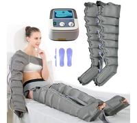 Masseur de drainage pour jambes, pressothérapie à compression d'air pour pieds et mollets pour soulager la douleur, le lymphœdème et le gonflement, design 6/8 cavités