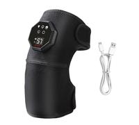 Masseur de genou chauffant - Attelle enveloppante sans fil, 5 modes de vibration avec sangle réglable pour grand-mère, grand-père, personnes âgées, soulagement par temps froid d'hiver, soutien