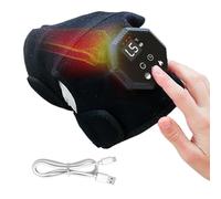 Masseur de genou chauffant, sans fil, sangle réglable, 5 modes de vibration pour femme, hiver, détente, confort portable, design rechargeable