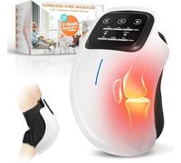 Masseur de genou rechargeable avec grand écran LED, coussinets chauffants pour soulager la douleur, lumière rouge et thérapie de massage, lésions musculaires ligamentaires étirées, rechargeable