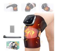 Masseur de Genou Sans Fil, 3 en 1 Appareil de Massage des Genoux avec 5 Niveaux de Lumière Rouge Compresse de Chaleur 3 Niveaux de Massage Pour les Genoux, les épaules et les Coudes