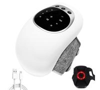 Masseur de genou sans fil : chauffe-genou électrique de 15,6 x 15,8 x 24,4 cm avec écran LED, appareil de thérapie par chaleur par vibration réglable, équipement portable pour les soins