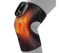 Masseur de Genou Sans Fil, Genouillère Chauffante Sans Fil, Massage pour Genoux avec Chaleur, 4 Niveaux de Chaleur, 5 Modes, Batterie Intégrée 5000mAh