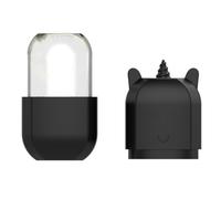 Masseur de Glace Compact pour Visage en Silicone Noir Manuel | Porte-glaçons Visage, Format Pratique à Emporter, Usage Maison et Voyage