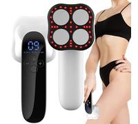 Masseur De Graisse - 4 TêTes De Massage, Modelage Corporel Par Microcourant EMS, 3 Modes + Fonction Chauffante + 10 IntensitéS, Pour L'Abdomen, La Taille, Les Bras, Les Jambes Et Les Fesses