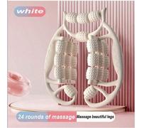Masseur de jambe à 24 roues - Rouleau double rangée large à 10 roues, double massage, outil de minceur des jambes à rouleau - Anneau de serrage grand relaxeur de muscle du mollet - Masseur de jambe à