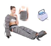 Masseur De Jambe À Drainage Lymphatique, Bottes Pressothérapie, 6 Chambres Appareil de Massage à Compression d'air, Le Soulagement De La Douleur Et La Relaxation, 2 legs+2 arm+1 waist