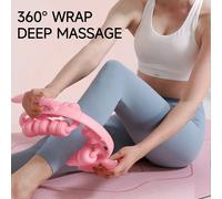 Masseur de jambe réglable 6-en-1, nouveau masseur à 28 roues avec 28 nœuds de massage - Masseur à point flottant six axes, roues de massage à double couche, usage domestique, jambe, muscle, rouleau de