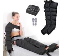 Masseur De Jambes À 6 Cavités, Machine De Circulation Sanguine À Compression D'air, Traitement Du Lymphœdème, Bottes De Compression D'air Électriques, Masseur(Black,2 Legs)