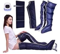 Masseur De Jambes Avec Compression Et Chaleur D'air, 5 Airbags Jambe/Bras/Taille De Taille Pour Soulager La Circulation Et La Douleur, 6 Modes 5 Intensités, Machine À Bottes De Compression
