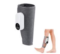 Masseur de jambes avec fonction de chauffage, masseur sans fil avec chaleur, 3 niveaux d'intensité et 3 chauffages, booster la circulation pour les muscles des jambes et du mollet, 1 lot (gris)