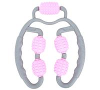 Masseur de jambes portatif à 360 degrés, Massage tout entouré, relaxation des muscles des mollets, équipement de Yoga et de Fitness (masseur de jambes rose)