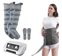 Masseur de jambes pour la circulation de l'air - Masseur de mollet à 6 chambres - Système de récupération | Bottes de compression des jambes pour drainage lymphatique - Soulagement musculaire