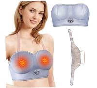 Masseur de lactation avec masseur de sein chauffant avec soutien-gorge chauffant électrique à température constante 40 °C pour soulager les conduits obstrués, figurines table
