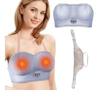 Masseur de lactation avec masseur de sein chauffant avec soutien-gorge chauffant électrique à température constante 40 °C pour soulager les conduits obstrués...
