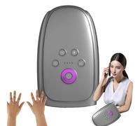 Masseur de main électrique sans fil à écran tactile avec chaleur et compression, soulage la douleur de la main et du poignet, 3 réglages de chaleur pour la maison et le bureau (blanc, boutons)