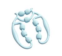 Masseur De Mollet 9 Roues, Multifonctionnalité Ring Clamp for Massage, Rouleau De Massage Cellulite, Pour Les Cuisses Rouleau En Mousse, Soulage La Fatigue Pour Les Bras, L'abdomen, Jambes (Bleu)